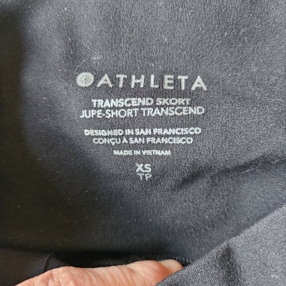 EUC Athleta Transcend Skort Xsmall Black - Picture 6 of 12